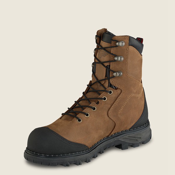 Botas de Seguridad Red Wing Hombre Marrom/Negros - Burnside - 8-Inch Waterproof Toe - 687-OUWASK